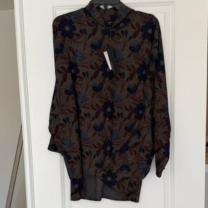 Nally & Millie top in gorgeous shades of brown and navy blue